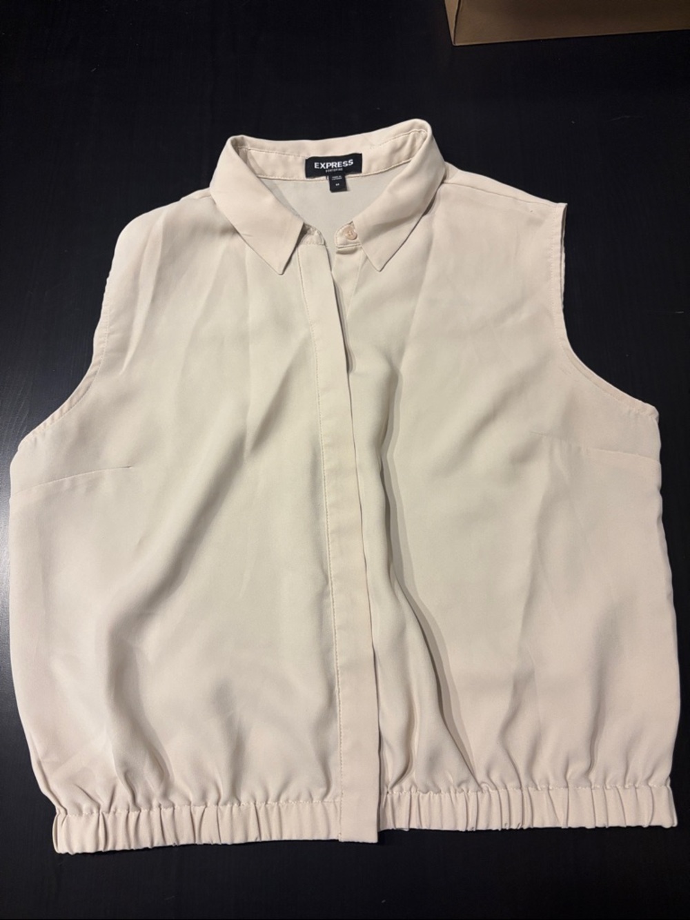 Express Portofino Sleeveless Blouse 3-Pack Bundle Black Rust Cream - Size M - Picture 4 of 5